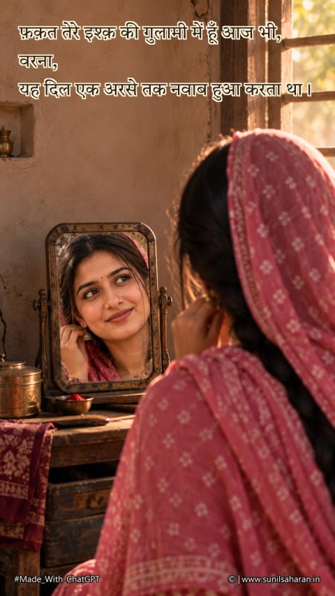 इश्क़ की ग़ुलामी और नवाबी दिल | दर्द भरी प्रेम शायरी (photo 10)
