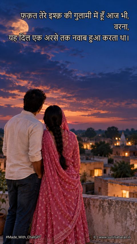 इश्क़ की ग़ुलामी और नवाबी दिल | दर्द भरी प्रेम शायरी (photo 3)