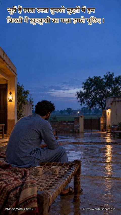 रफ़्ता-रफ़्ता भुलाने की पीड़ा | विरह शायरी (photo 1)