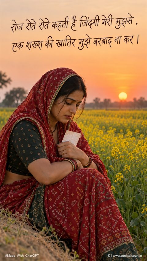 रोज रोते रोते कहती है जिंदगी मेरी मुझसे , (photo 1)
