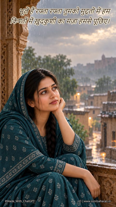 रफ़्ता-रफ़्ता भुलाने की पीड़ा | विरह शायरी (photo 2)